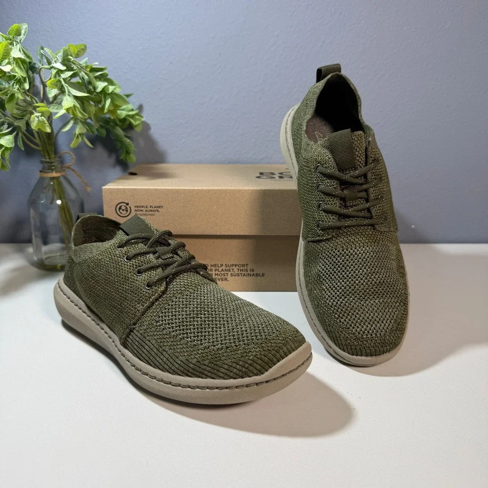Clarks Step Urban Mix Olive Knit Lace Up Sneakers Men‎ US 7.5